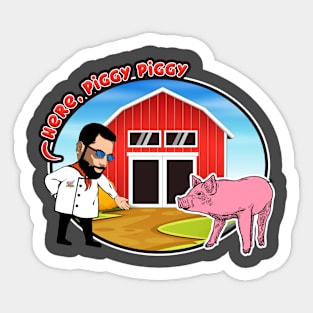 Here, Piggy Piggy Sticker